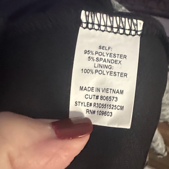 Chris McLaughlin Black & Gray Scroll Print Ruffle Front Dress | 10P Petite - Picture 8 of 9